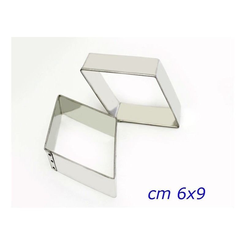 Taglia Biscotti Rombo Liscio 6x9 cm – Stampo Mostaccioli Medio