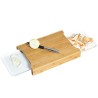 TAGLIERE IN LEGNO DI BAMBU' CON DUE VASCHETTE ESTRAIBILI CM 41x25x4