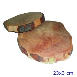 Tagliere rustico da portata in legno naturale per salumi e formaggi da 22 cm