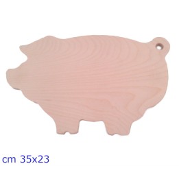 TAGLIERE LEGNO BETULLA SALUMI CM 35x23 MAIALINO