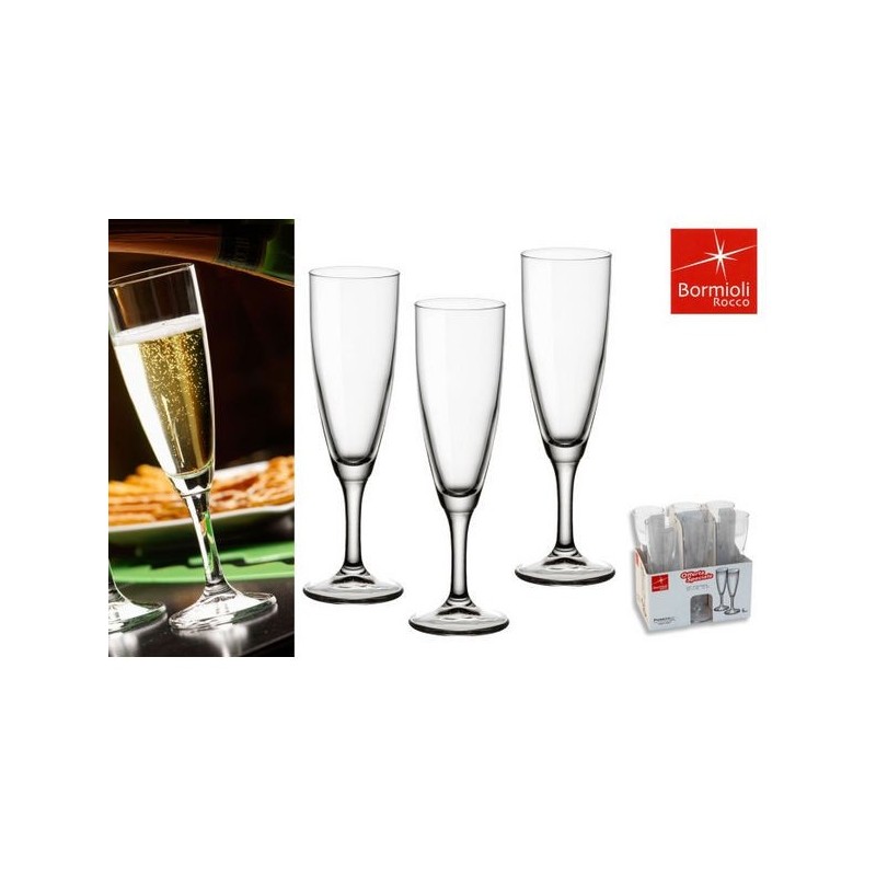 Bormioli Rocco: Set 6 Calici Fluttino per Prosecco 15cl | Eleganza Italiana