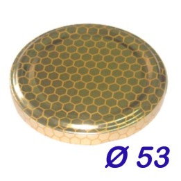 Tappi Capsule stampate Alveare per barattoli miele diam 53 mm - 100 pz
