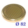 100 pz Tappi 82 Oro per barattoli miele da 1 kg con stampa Alveare