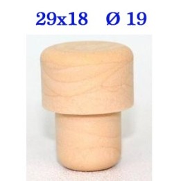 TAPPO SINTETICO A FUNGO 29x18 Ø 19 Pz 100