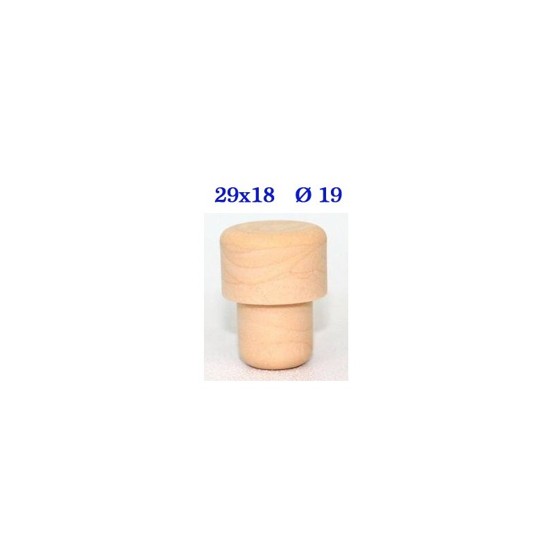 TAPPO SINTETICO A FUNGO 29x18 Ø 19 Pz 100