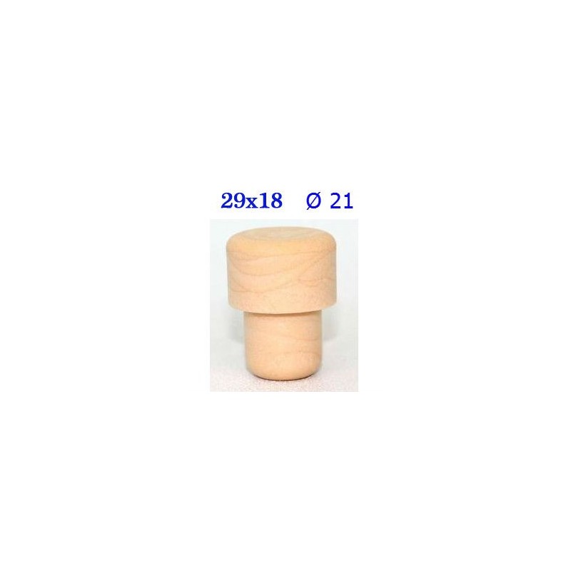 TAPPO SINTETICO A FUNGO 29x18 Ø 21 Pz 100