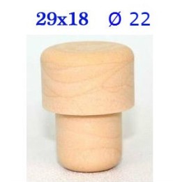 TAPPO SINTETICO A FUNGO 29x18 Ø 22 Pz 100