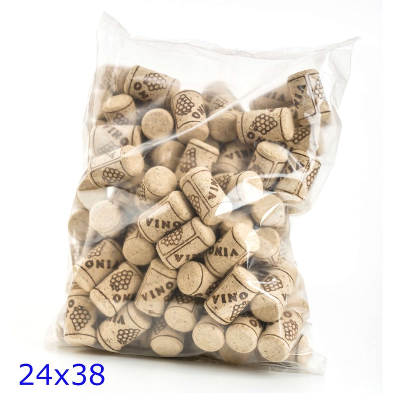 TAPPO SUGHERO AGGLOMERATO 24x38 Pz 100
