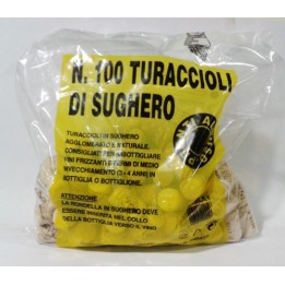 100 Tappi in sughero naturale agglomerato per vino mis 24x38 - RagStore