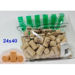 TAPPO SUGHERO AGGLOMERATO MICRO 24x40 Pz 100