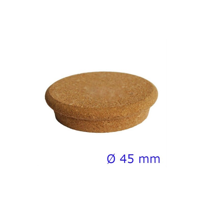 TAPPO SUGHERO FUNGO VASETTI E BARATTOLI DIAM 45 MM