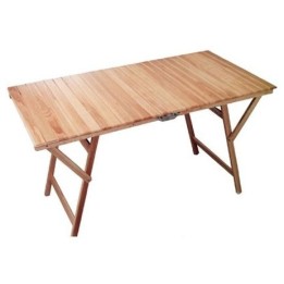 TAVOLO LEGNO PIC NIC DOGHE CM 70x140 NATURALE