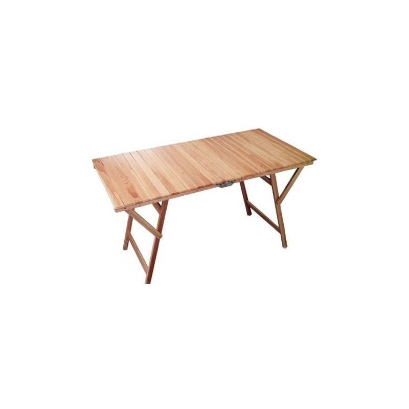TAVOLO LEGNO PIC NIC DOGHE CM 70x140 NATURALE