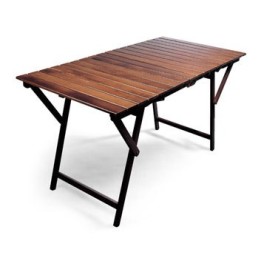 TAVOLO LEGNO PIC NIC DOGHE CM 70x140 NOCE