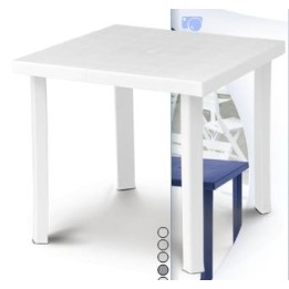 TAVOLO QUADRATO FIGARO CM 80x80 BIANCO