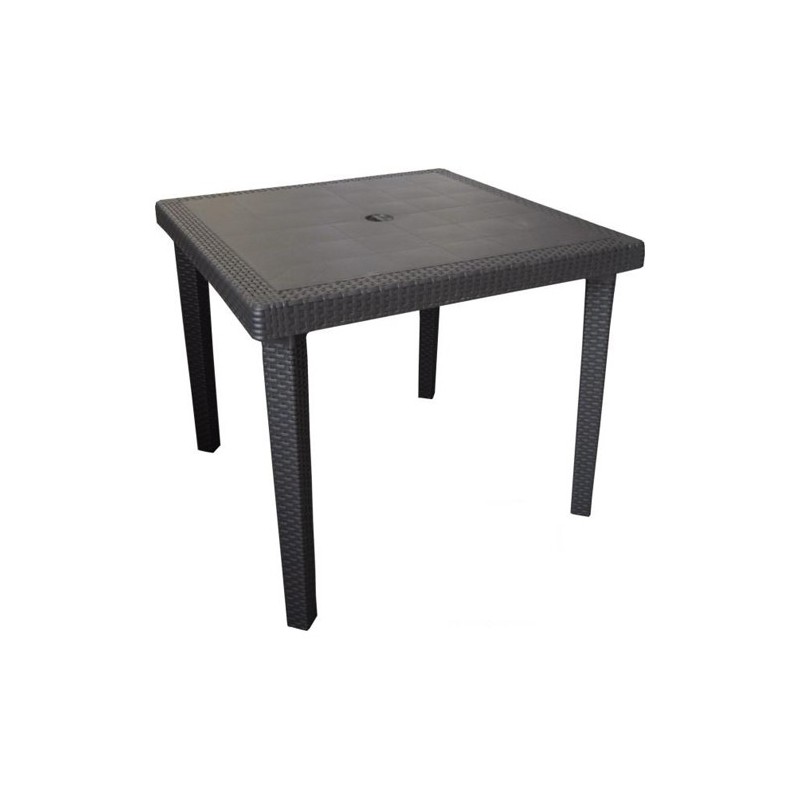 TAVOLO QUADRATO POLYRATTAN BOHEME ANTRACITE CM 90x90x74 H