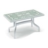 TAVOLO SCAB RETTANGO BIANCO DECORO TOP FERRO BATTUTO 1863 CM 140x80
