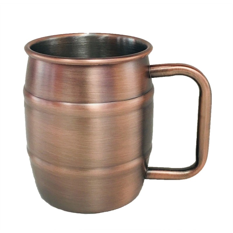 TAZZA BOCCALE PER BIRRA BRONZATO BEER MUG DA 400 ML - 2 Pz