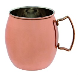 TAZZA MOSCOW MULE MUG BOMBATA IN ACCIAIO RAMATO 470 ML