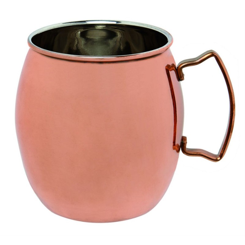 TAZZA MOSCOW MULE MUG BOMBATA IN ACCIAIO RAMATO 470 ML