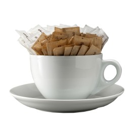 TAZZA PORTA BUSTINE IN PORCELLANA CON PIATTO JUMBO