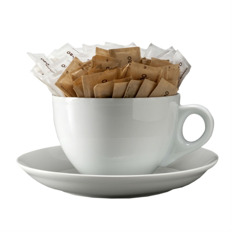 TAZZA PORTA BUSTINE IN PORCELLANA CON PIATTO JUMBO