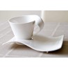 TAZZINE CAFFE' CON PIATTINO ONDULATO 6 PZ