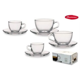 Tazzine Caffè in Vetro 90 ml con Piattino – Set 6 | Ragstore