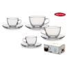 Tazzine Caffè in Vetro 90 ml con Piattino – Set 6 | Ragstore