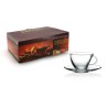 TAZZINE CAFFE' VETRO CON PIATTINO PENGUEN ml 90 Pz 6