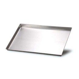 TEGLIA PIZZA ALLUMINATA RETTANGOLARE CM 60x40 H 4 BORDI DRITTI