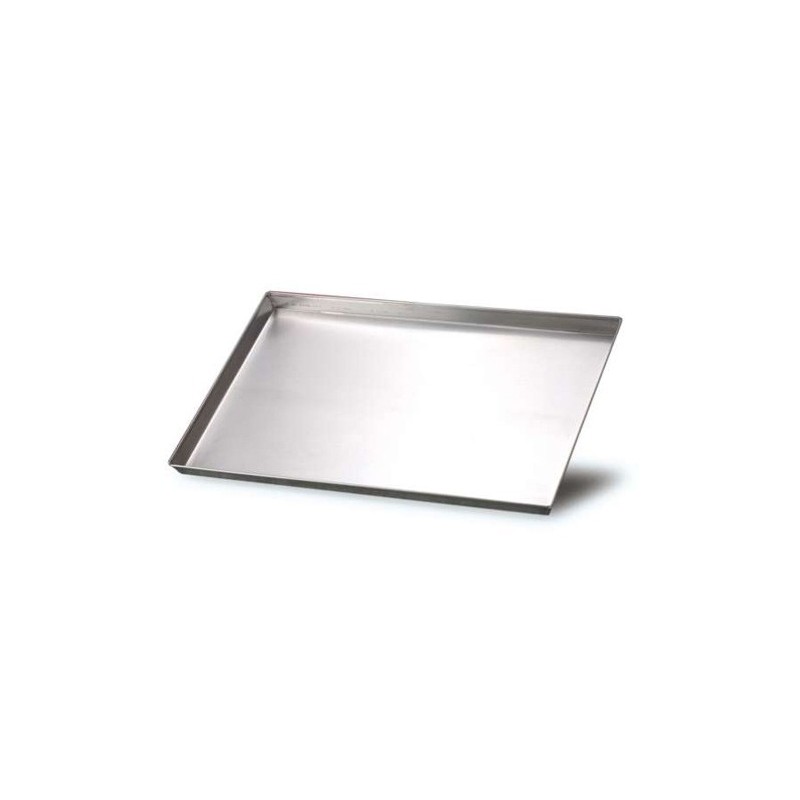 TEGLIA PIZZA ALLUMINATA RETTANGOLARE CM 60x40 H 4 BORDI DRITTI