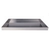 Teglia in alluminio puro 60x40 con bordi dritti alti 4 cm
