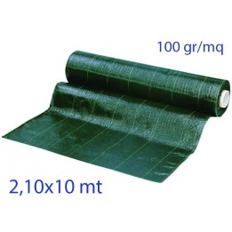 TELO ANTI ERBACCE PER PRATI PACCIAMATURA 2,10x10 MT - VERDE