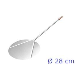 PALA PIZZA INOX TONDA CM 28 MANICO 140 CM