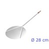 PALA PIZZA INOX TONDA CM 28 MANICO 140 CM