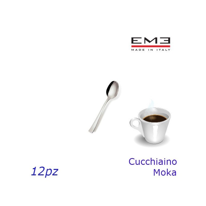 CUCCHIAINO MOKA ACCIAIO INOX ALFA 12 Pz