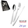 SERVIZIO POSATE EME ACCIAIO INOX SHARK 24 PZ