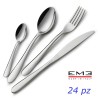 SERVIZIO POSATE EME ACCIAIO INOX SEGNO 24 PZ