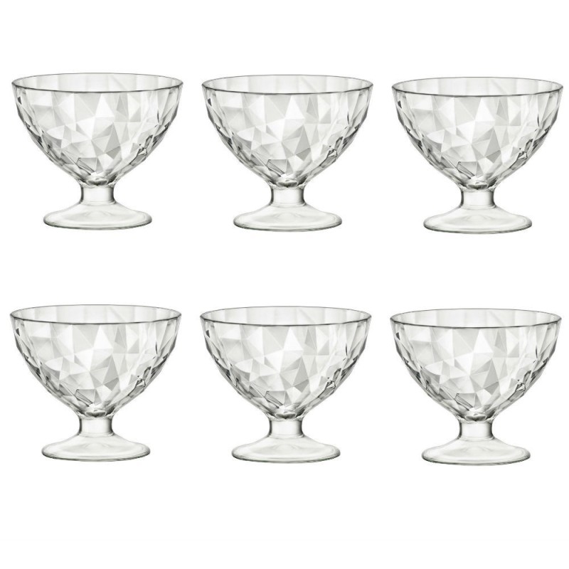 COPPA DESSERT DIAMOND 36 cl TRASPARENTE Pz 6