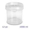 CONTENITORE PER ALIMENTI 1000 ml TRASPARENTE 12 Pz