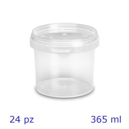 CONTENITORE PER ALIMENTI  365 ml TRASPARENTE 24 Pz