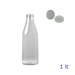 BARATTOLO VETRO SUCCO/FRUTTA Lt 1 Ø 53 CON TAPPO
