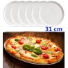 Set 6 Piatti per Pizza porcellana bianca mod. Napoli cm 31 Saturnia
