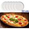 Set 6 Piatti per Pizza porcellana bianca mod. Napoli cm 33 Saturnia