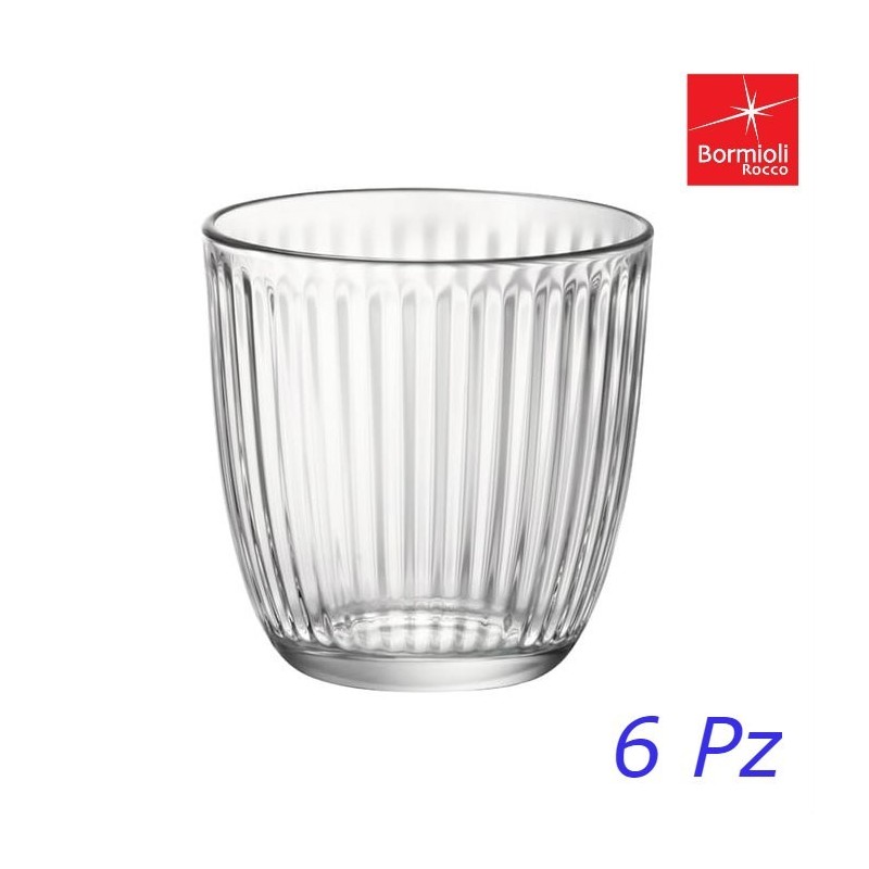 Bormioli Rocco Bicchieri Acqua Line: Set 6 Pezzi in Vetro Trasparente