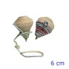Trottola in legno di faccio con corda per il lancio misura 6 cm