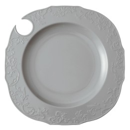 PORTRAIT PIATTO FRUTTA CATERING MELAMINA CM 21 GRIGIO TORTORA