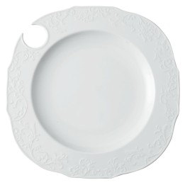 PORTRAIT PIATTO FRUTTA CATERING MELAMINA CM 21 BIANCO LATTE