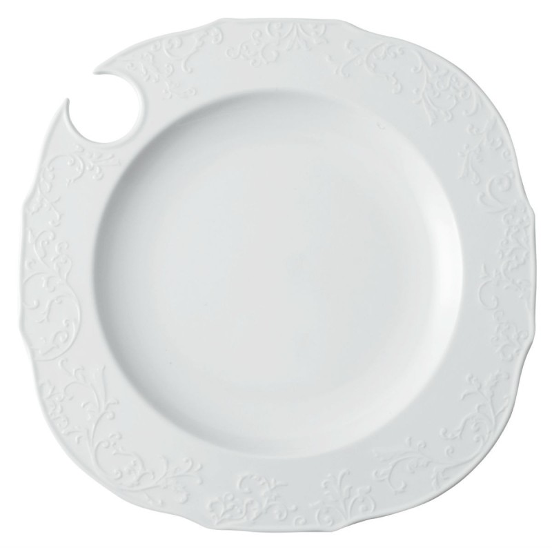PORTRAIT PIATTO FRUTTA CATERING MELAMINA CM 21 BIANCO LATTE